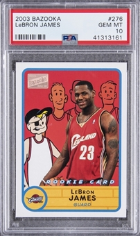 2003-04 Bazooka #276 LeBron James Rookie Card - PSA GEM MT 10